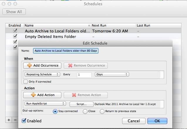 how do you archive emails in outlook 2011 for mac